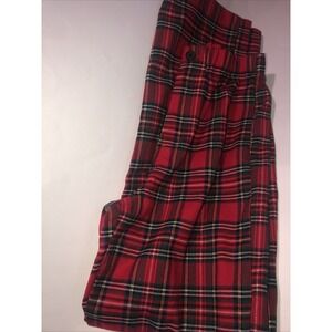 Brandy Melville 90's High Rise Red Plaid Women's Pants Goth grunge Punk One Size